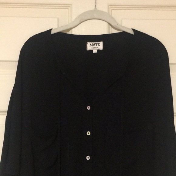 MATE Black Button Down Blouse - Picture 6 of 6